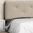 Cabeceira Queen Vic Suede Bege
