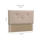 Cabeceira Queen Vic Suede Bege