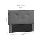 Cabeceira Queen Vic Suede Cinza