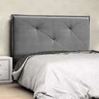 Cabeceira Queen Vic Suede Cinza