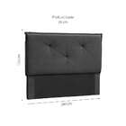 Cabeceira Queen Vic Suede Preto