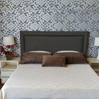 Cabeceira Quenn Lisa Diamond Painel Suede Cinza 160 X 60 Rbl