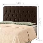 Cabeceira Rafaella Casal 140 Cm Sued Marrom