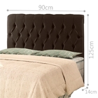Cabeceira Rafaella Solteiro 90 cm Sued Marrom