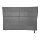 Cabeceira Raissa Box Casal King Size Cinza Grafite 193cm