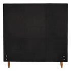 Cabeceira Raissa Cama Box Casal Queen Size Suede Preto 158cm