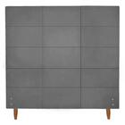 Cabeceira Raissa Cama Box De Solteiro Cinza Grafite 100cm