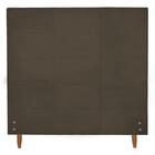 Cabeceira Raissa Cama Box De Solteiro Suede Marrom 100cm