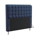 Cabeceira Rana 140 Para Cama De Casal Sued Azul Marinho