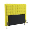 Cabeceira Rana 195 Para Cama King Sued Amarelo Aradecor