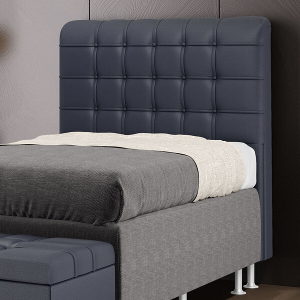 Cabeceira Rana 90 / A-019 Couro Artificial Azul