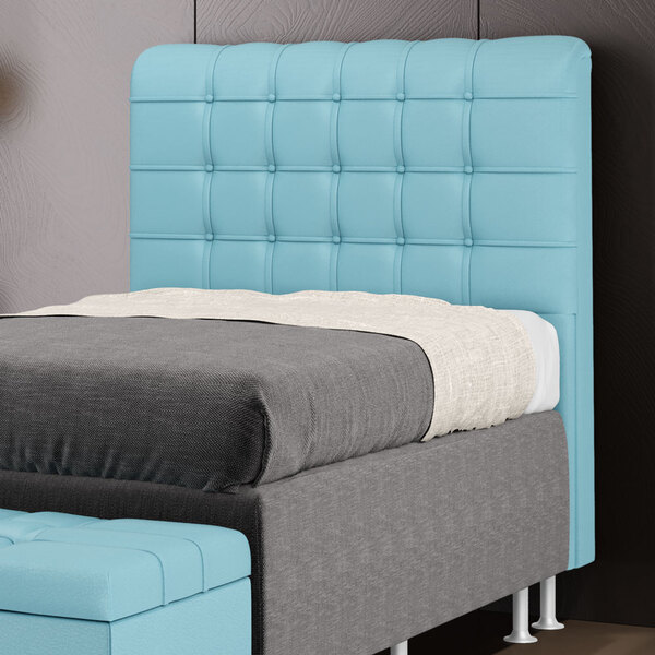 Cabeceira Rana 90 / A-043 Couro Azul Bebê