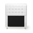 Cabeceira Rana 90 De Solteiro Couro Artificial Branco