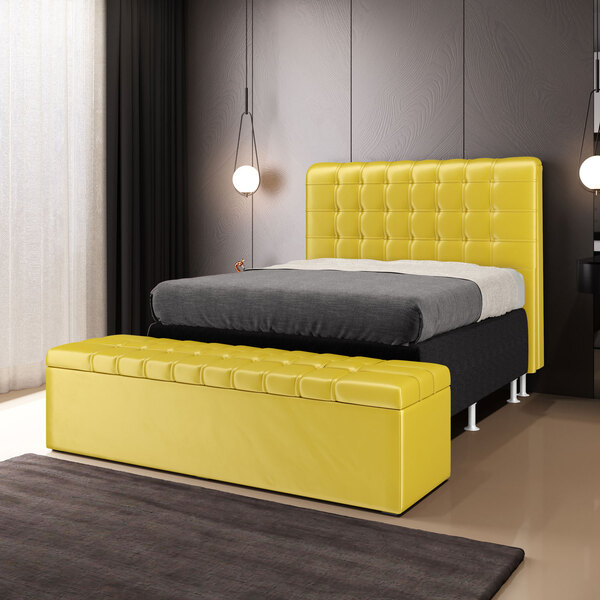 Cabeceira Rana E Calçadeira Alpha 140 Para Cama De Casal N-03