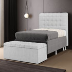 Cabeceira Rana E Calçadeira Alpha 90 Para Cama De Solteiro N-