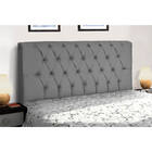 Cabeceira Ravena Para Cama Box Casal 140 Cm Suede Cinza - D'r