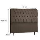 Cabeceira Ravena Para Cama Box Queen 160 Cm Suede Marrom - D'