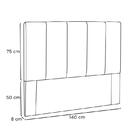 Cabeceira Ravenna Suede Bege Casal Spezzia