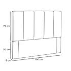 Cabeceira Ravenna Suede Caramelo Queen 160cm Spezzia