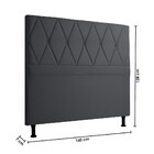 Cabeceira Realeza 160cm Velveteen Grafite - Shop Das Cabeceir