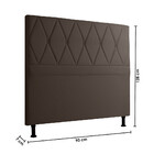 Cabeceira Realeza 160cm Velveteen Grafite - Shop Das Cabeceir