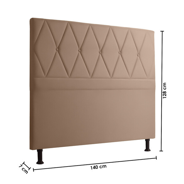 Cabeceira Realeza Casal 140cm Suede - Star Confort