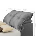 Cabeceira Reclinável Casal King Galli 200x32x130 Cm Sued Cinza