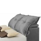 Cabeceira Reclinável Casal King Galli 200x32x130 Cm Sued Cinza