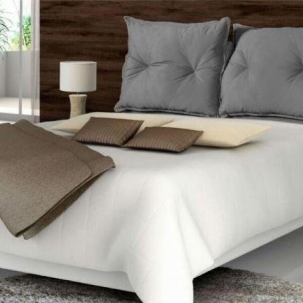 Cabeceira Reclinável Casal King Galli 200x32x130 Cm Sued Cinza