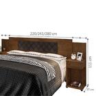 Cabeceira Regulável Box Marina Malbec Captonê Marrom