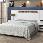 Cabeceira Regulável Box Moderny Branco Castanho