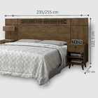 Cabeceira Regulável Box Moderny Castanho Wood