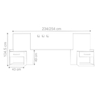 Cabeceira Regulável Casal Com Gavetas Warren Atacama