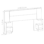 Cabeceira Regulável Oregon Branco Rosa Canela