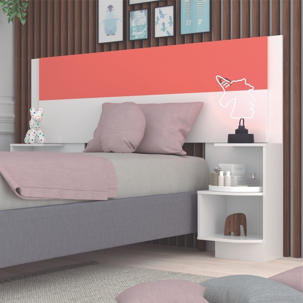 Cabeceira Regulável Oregon Branco Rosa Canela