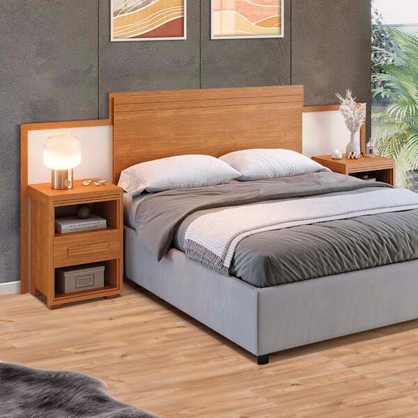 Cabeceira Regulável Para Casal E Queen Size Com 02 Mesa De Ca