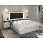 Cabeceira Regulável Triz Com Mesa De Cabeceira Off White