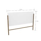 Cabeceira Ring Em Mdf/madeira Maciça - Branco/garapa