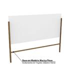 Cabeceira Ring Em Mdf/madeira Maciça - Branco/garapa