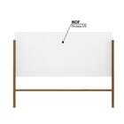 Cabeceira Ring Em Mdf/madeira Maciça - Branco/garapa