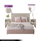 Cabeceira Ripada 140cm Cama De Casal Tibau Off White G77 - Gr