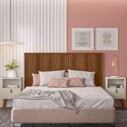 Cabeceira Ripada 160cm Cama De Casal Tibau Freijó G77 - Gran