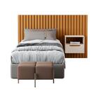 Cabeceira Ripada Cama De Solteiro Pavia Nature Pérola