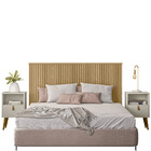 Cabeceira Ripada Casal 162cm Carvalho Pipa 1.6 Linea Brasil