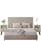 Cabeceira Ripada Casal 162cm Off White Pipa 1.6 Linea Brasil