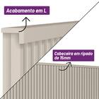 Cabeceira Ripada Casal 162cm Off White Pipa 1.6 Linea Brasil