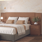 Cabeceira Ripada Casal Com Mesas Marselha Jatobá