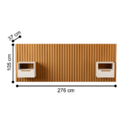 Cabeceira Ripada Casal Com Mesas Verona Nature Pérola