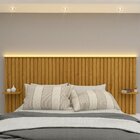Cabeceira Ripada Com Led 140/160 Nobre Naturale - Gelius