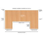 Cabeceira Ripada de Madeira MDF 2,40x1,35m Freijó Moldurama